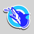 Doberman Sticker - Blue