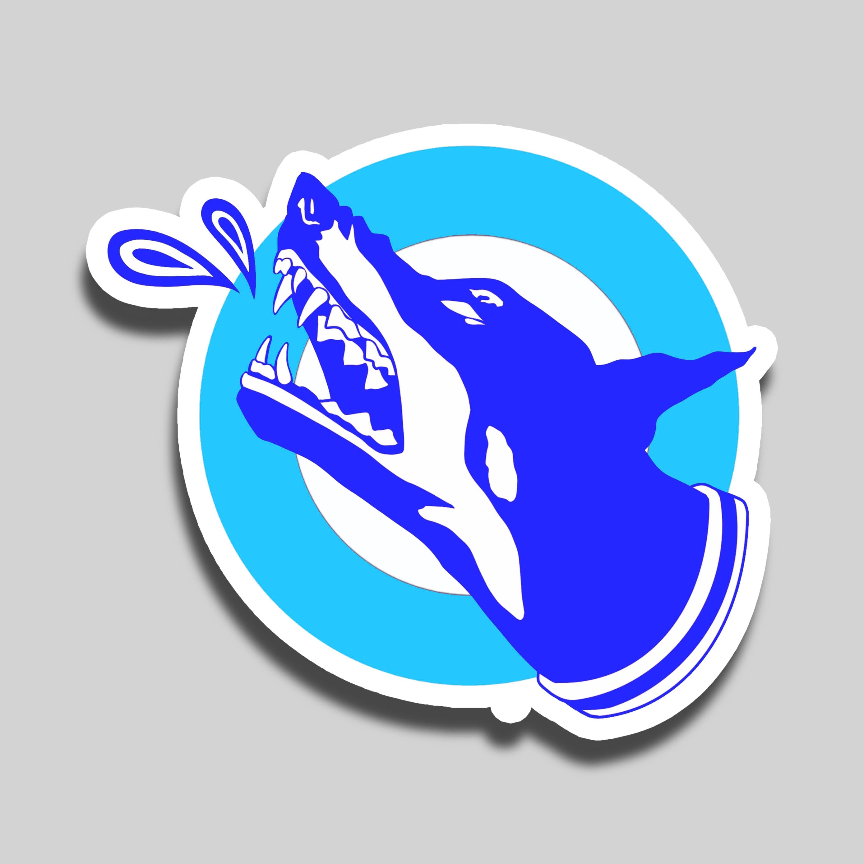 Doberman Sticker - Blue