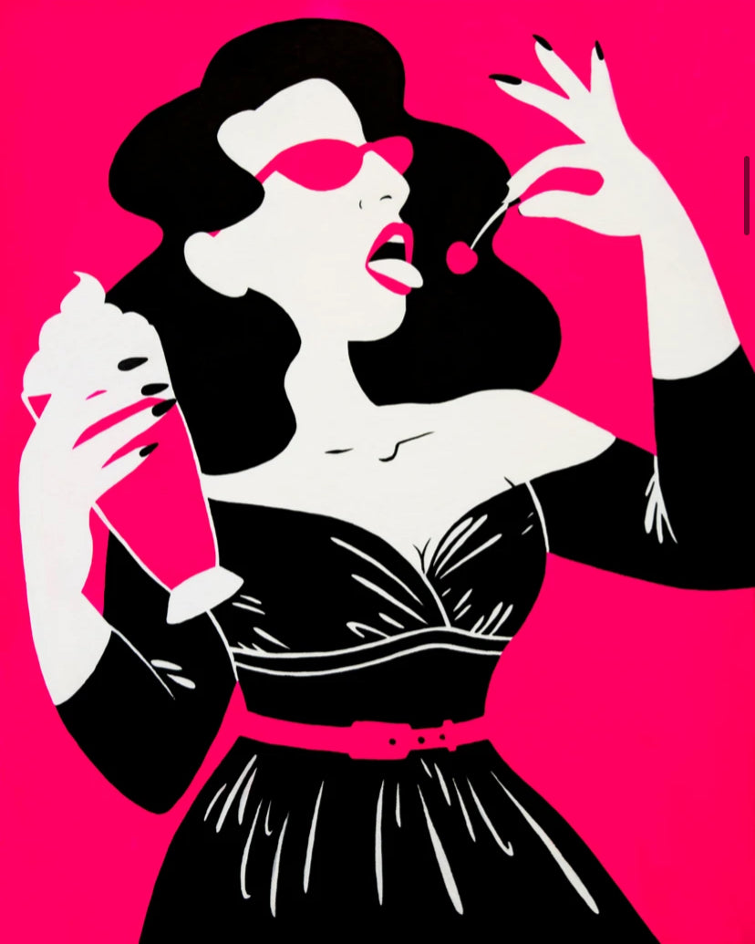 Cherry Milkshake - Paper Print