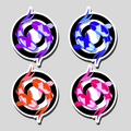 Neon Koi Sticker - Four Pack