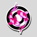 Neon Koi Sticker - Pink