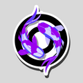 Neon Koi Sticker - Purple