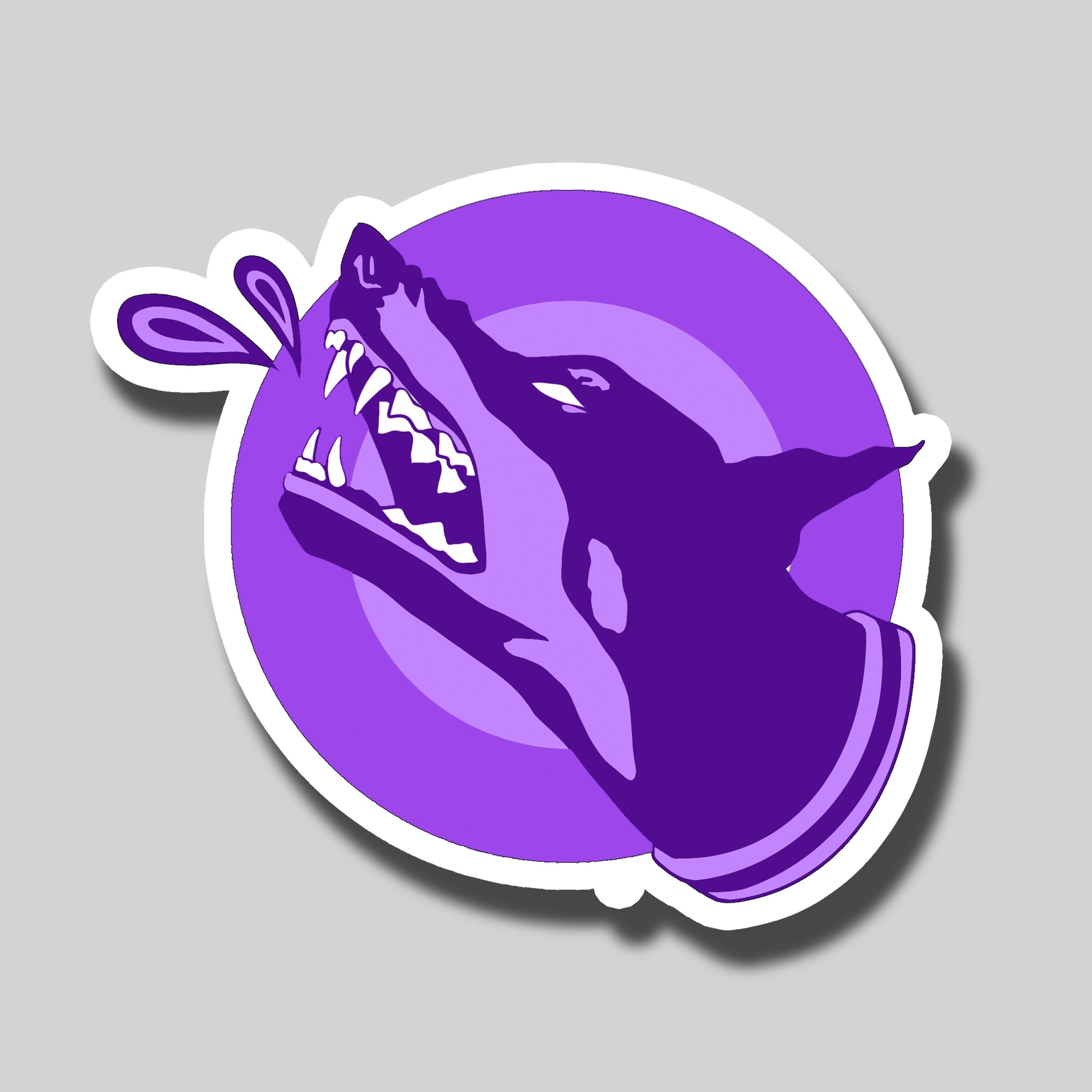 Doberman Sticker - Purple